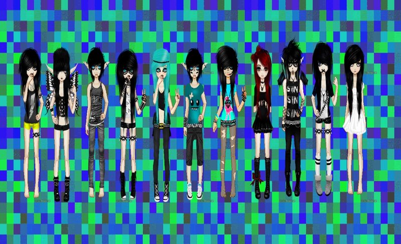 Ten Avatars in Goth Style