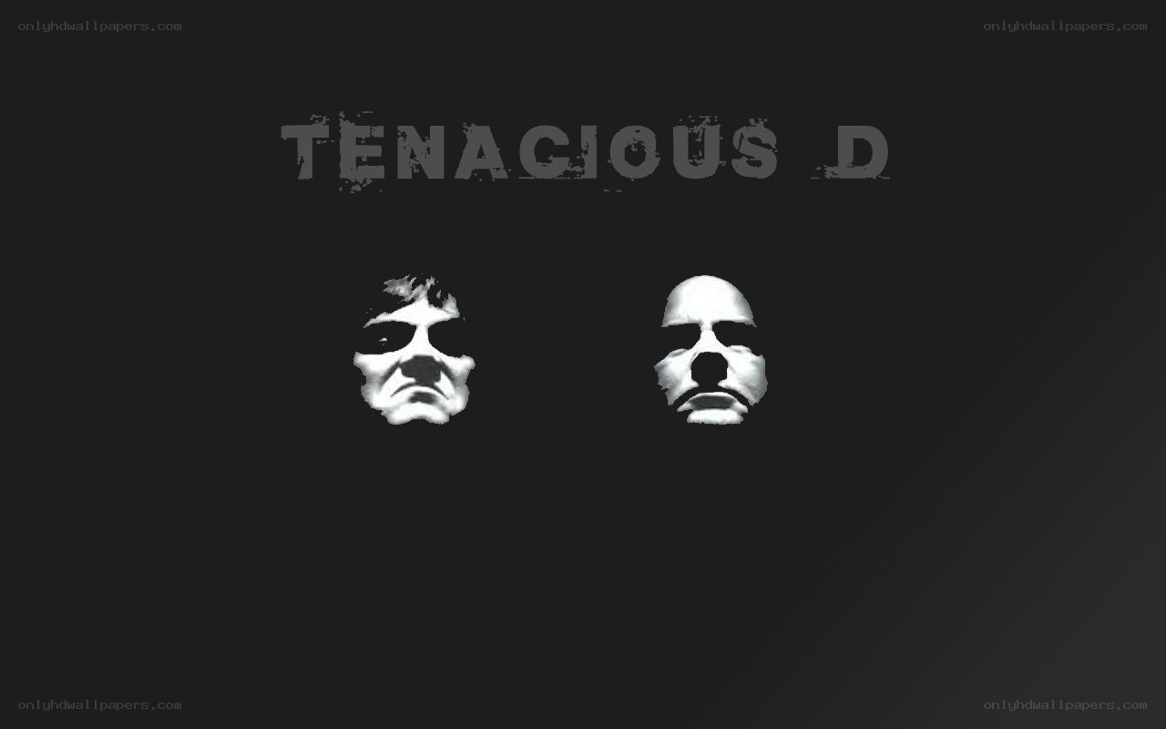 Tenacious D logo with faces