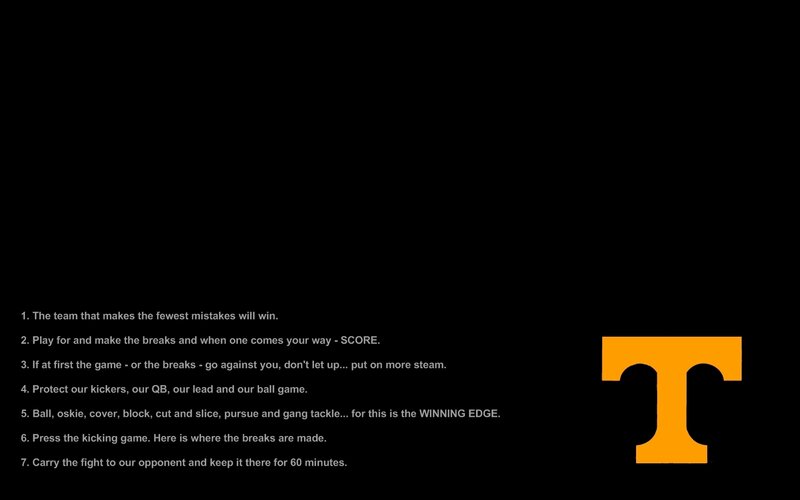 Tennessee football team principles