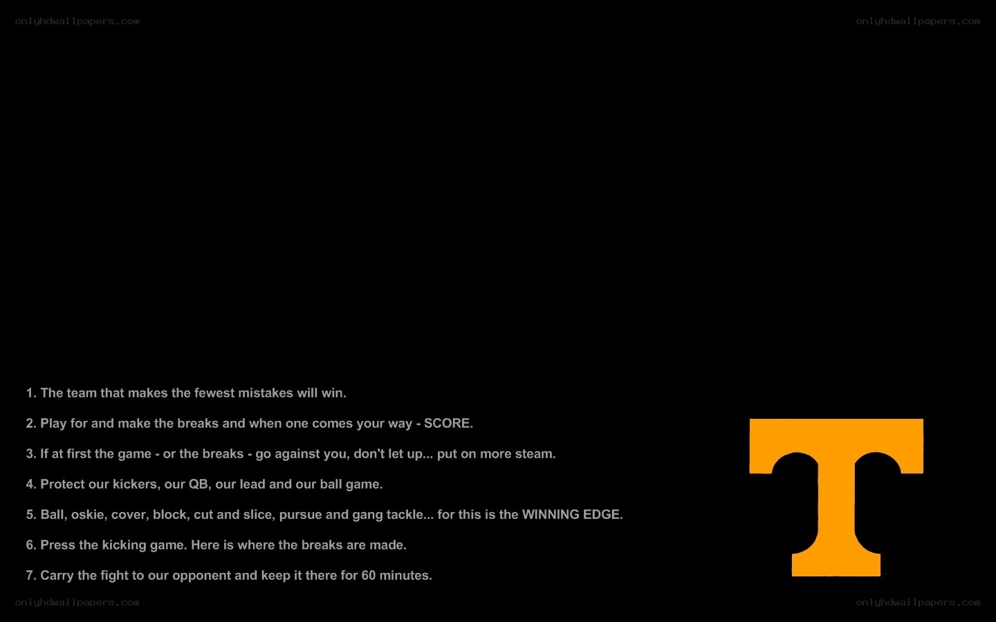 Tennessee football team principles