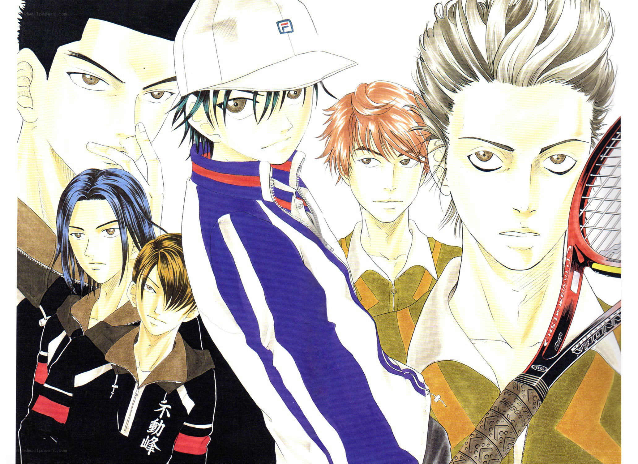 tennis anime character group
