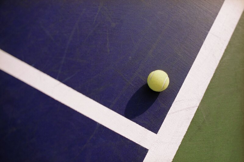 tennis ball on court