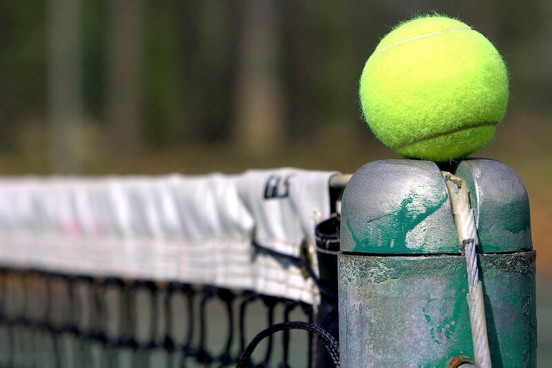 Tennis Ball on Post