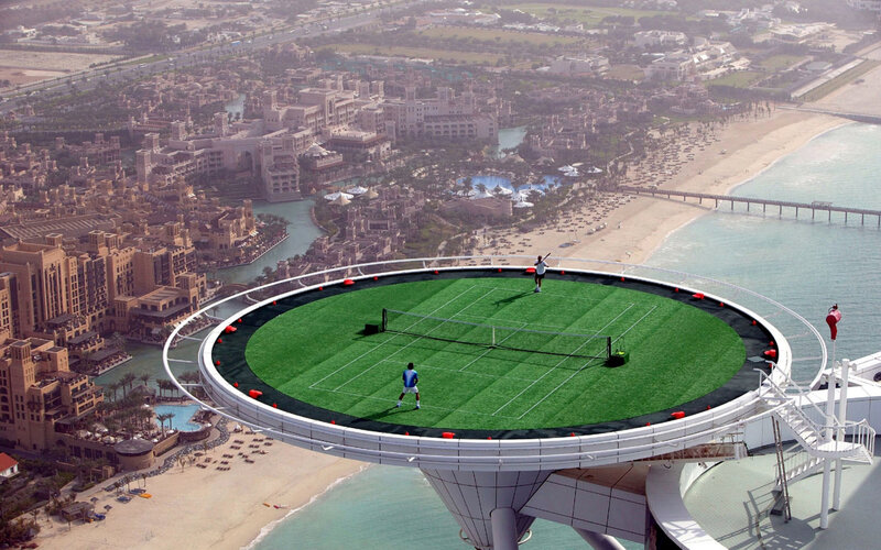 Tennis Court on Skyscraper