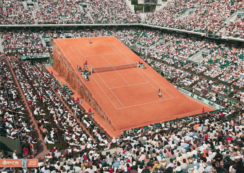 Tennis match at Roland Garros