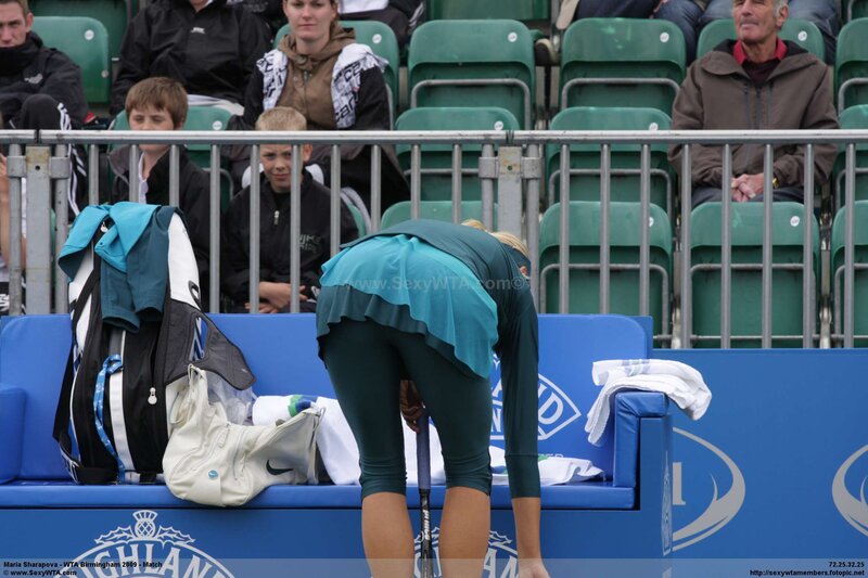 Tennis player at bench