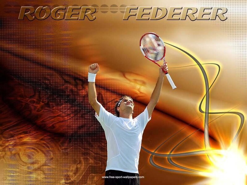 Tennis Player Celebrating — Gold
