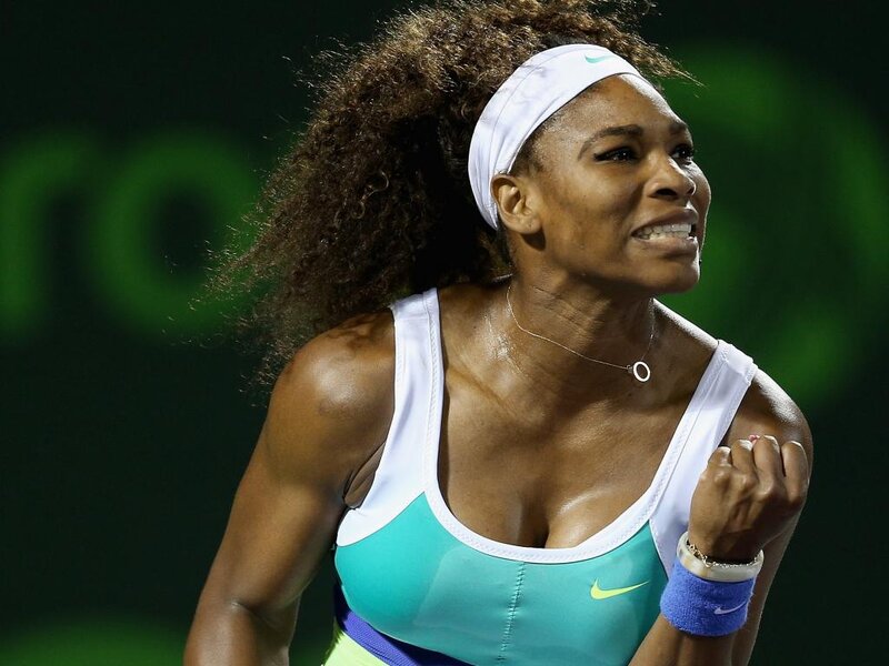 Tennis Player Celebrating — Green, Intense, Night