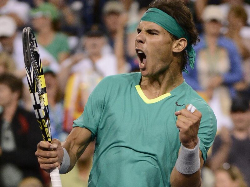 Tennis Player Celebrating — Green