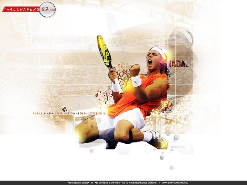 Tennis Player Celebrating — Orange
