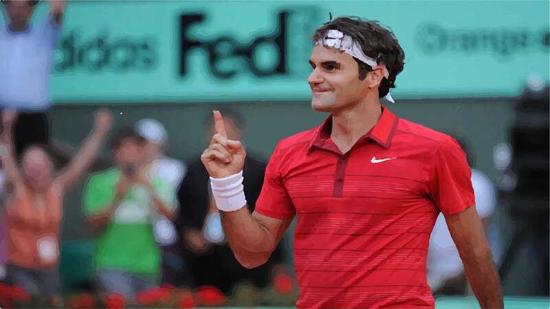 tennis player celebrating victory