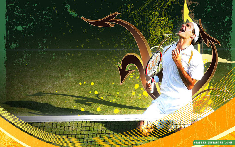 tennis player celebrating victory