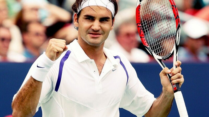 Tennis Player Celebrating — White, Confident, Photograph