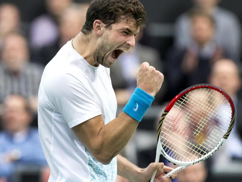 Tennis Player Celebrating — White, Intense