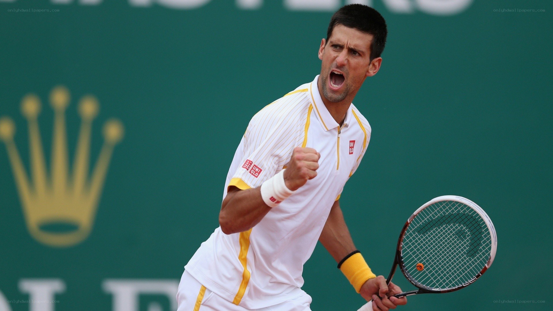 tennis player celebrating win