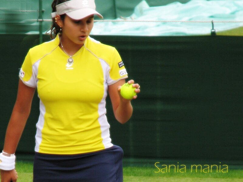 Tennis Player Holding Ball — Yellow