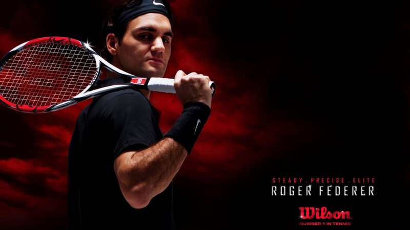 Tennis Player Holding Racket — Black, Dramatic
