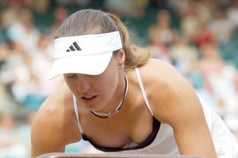 tennis player in action