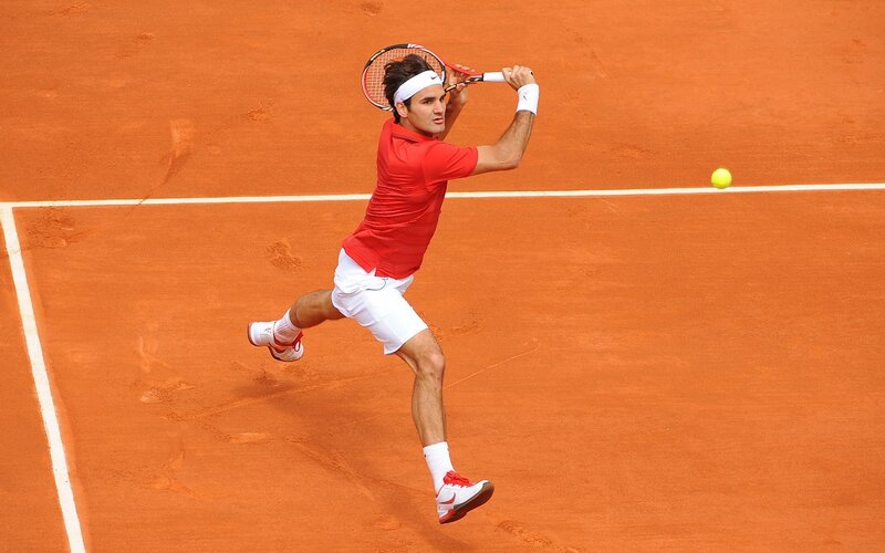 tennis player in action