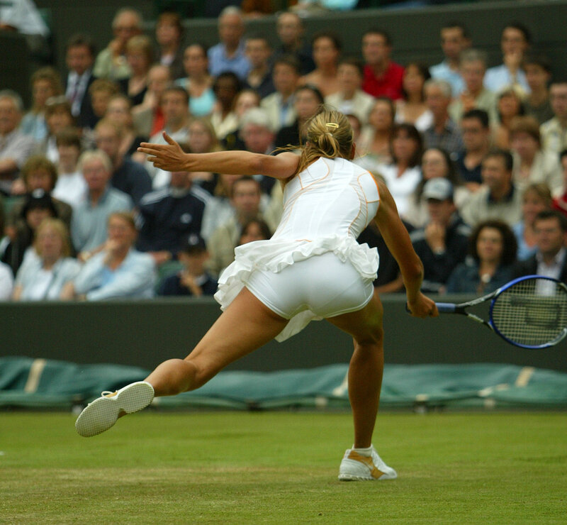 tennis player in action