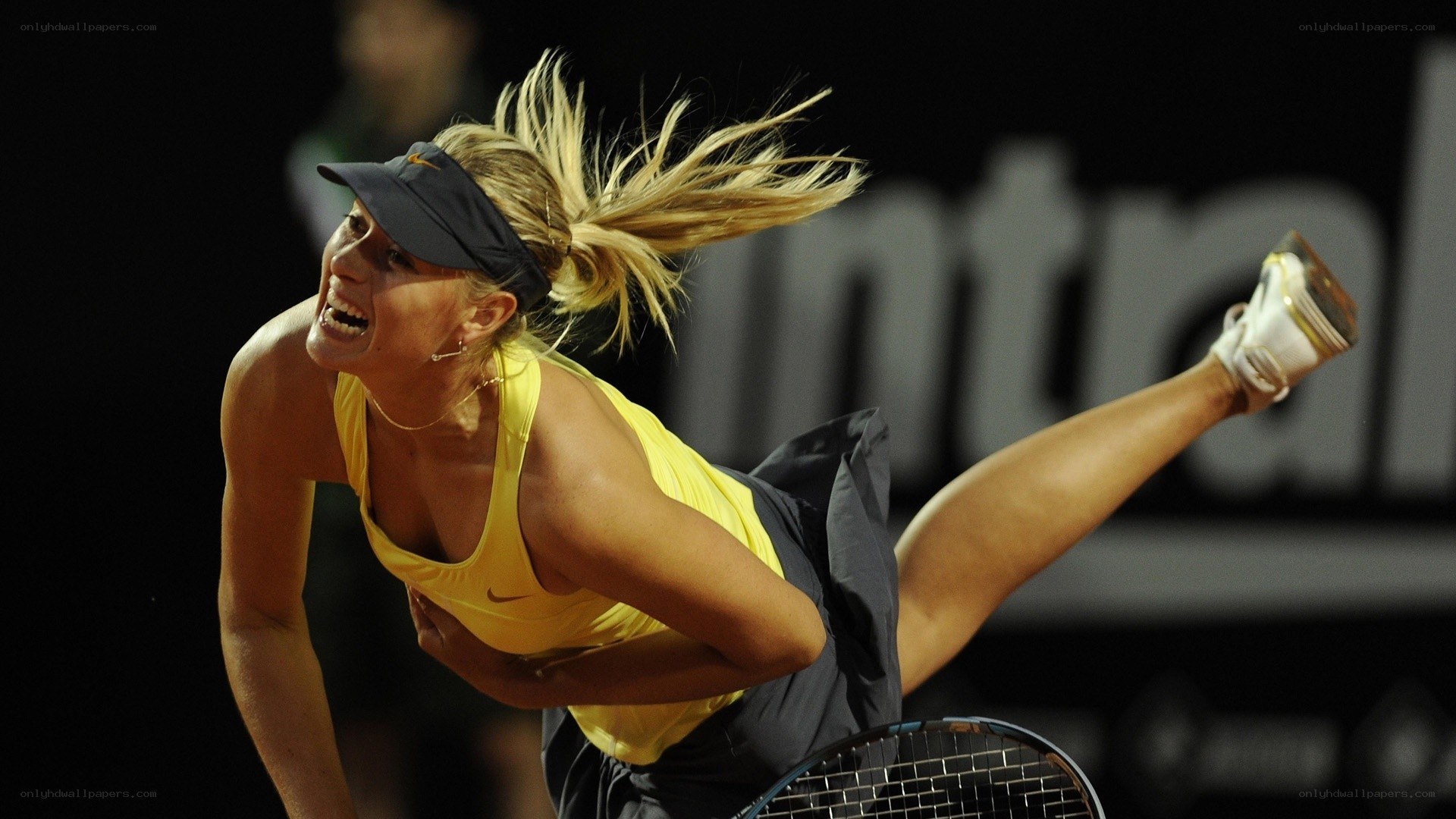 tennis player in action