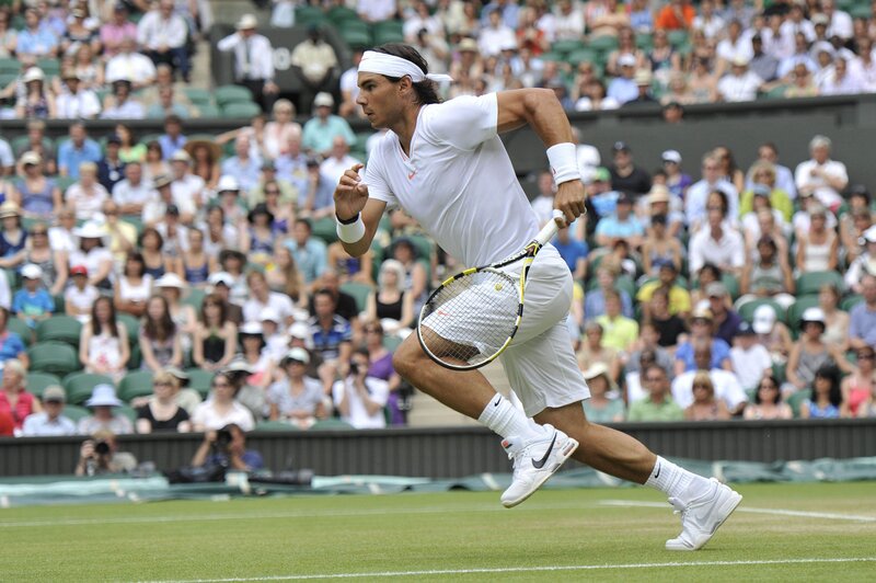 tennis player in action