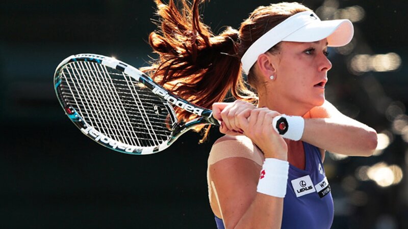 tennis player in action