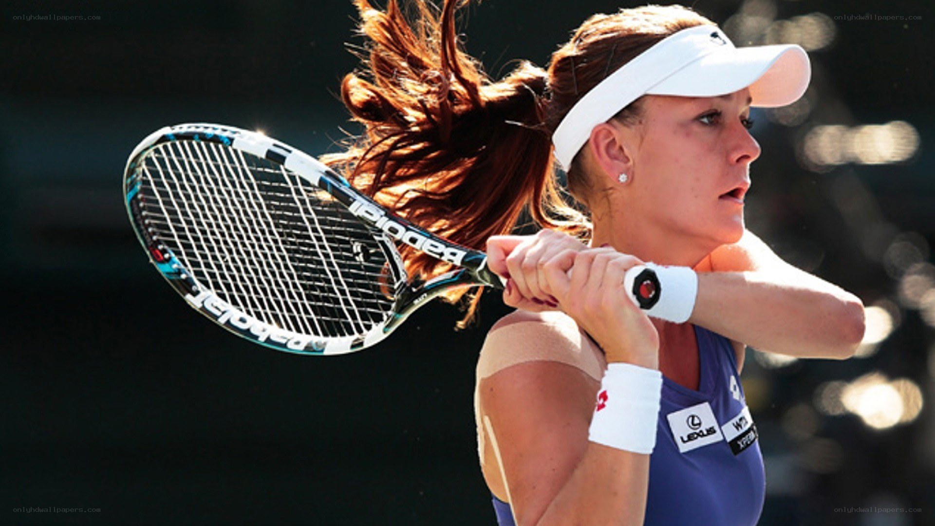 tennis player in action