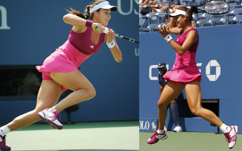 Tennis Player in Action — Pink