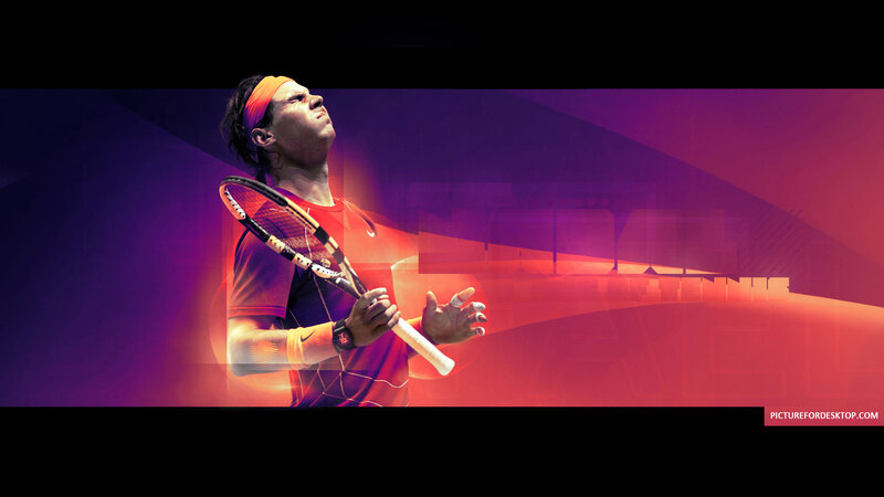 Tennis Player in Action — Purple