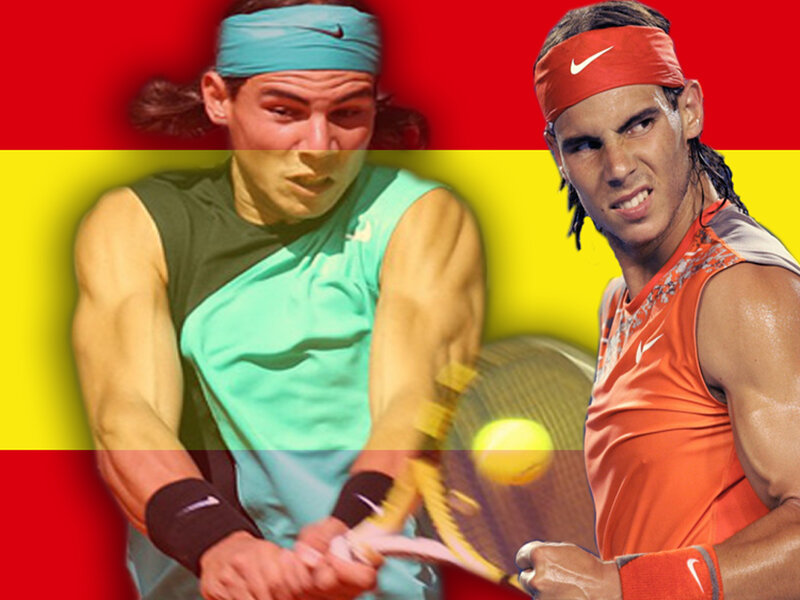 Tennis Player in Action — Red, Intense