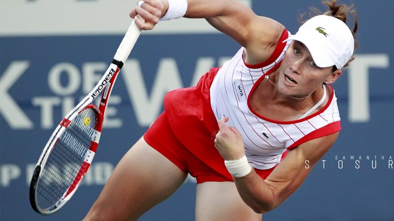 Tennis Player in Action — Red