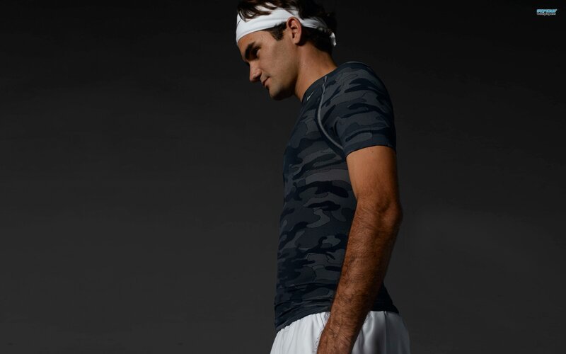 tennis player in camouflage shirt