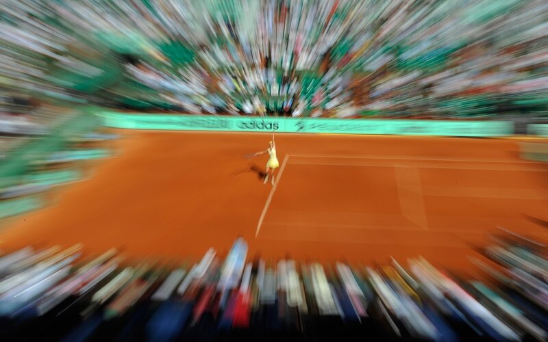 tennis player in motion