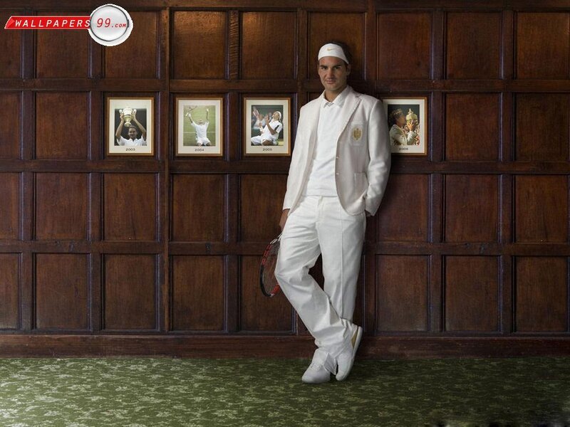 Tennis player in white suit