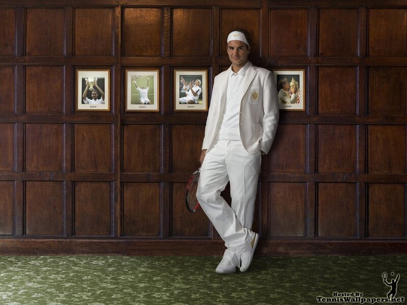 Tennis Player in White Suit — Confident, Photograph