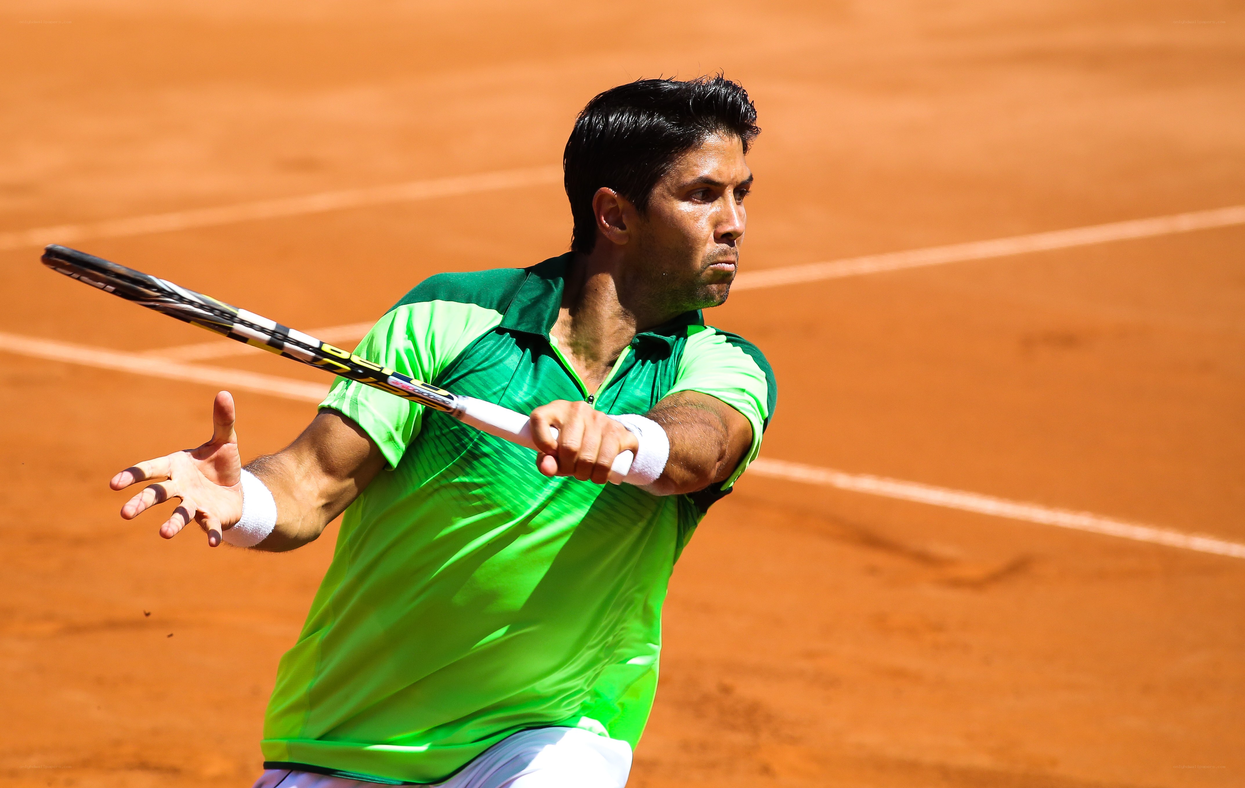 tennis player on clay court