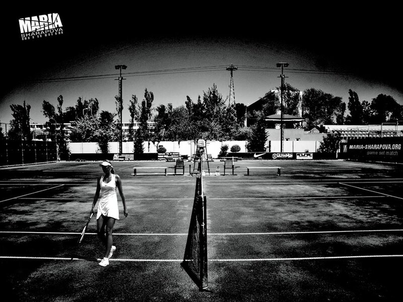 Tennis player on court