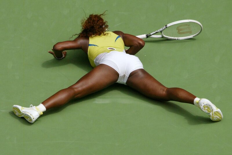 Tennis Player on Court — Green, Athletic