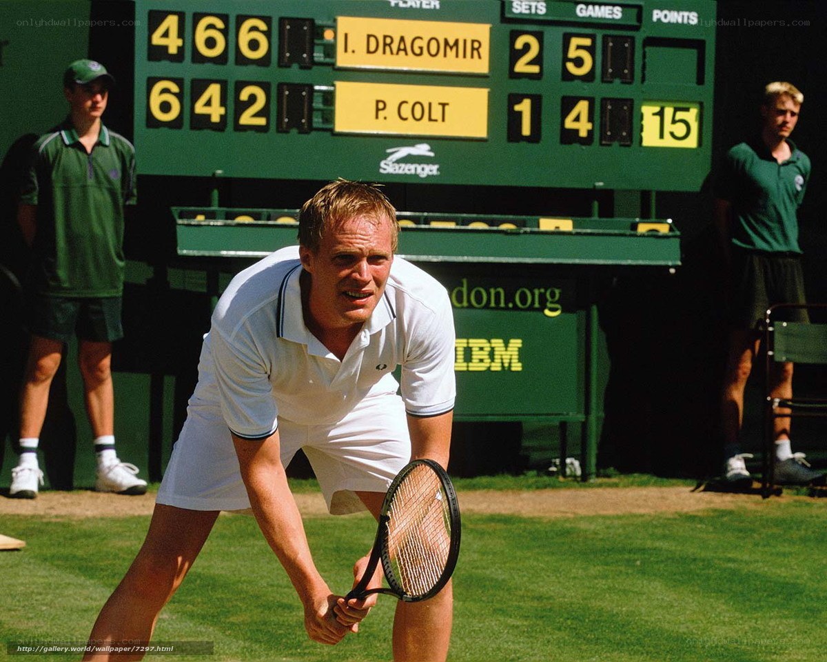 tennis player on grass court