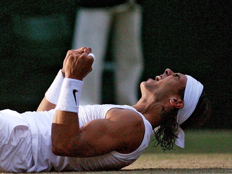 Tennis Player on Ground