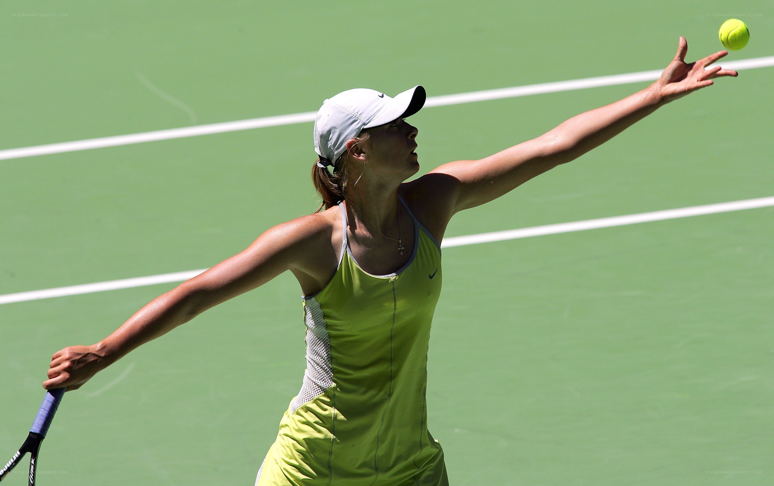 tennis player serving