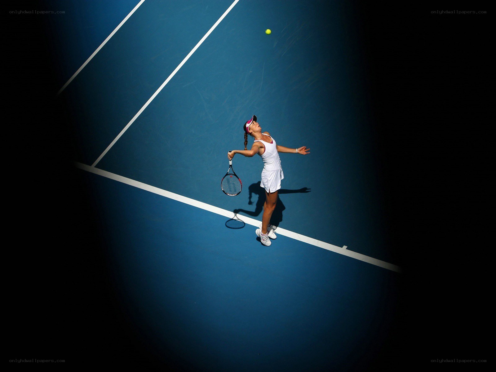 tennis player serving