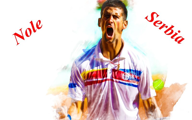 Tennis Player Shouting — White