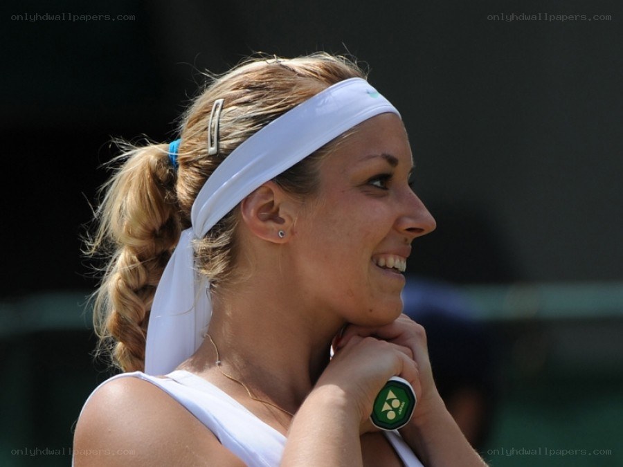 tennis player smiling