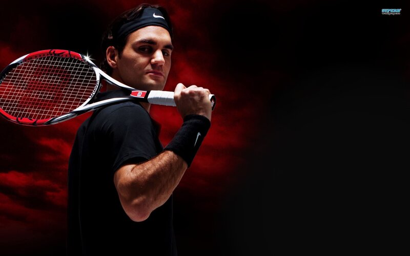 tennis player with racket