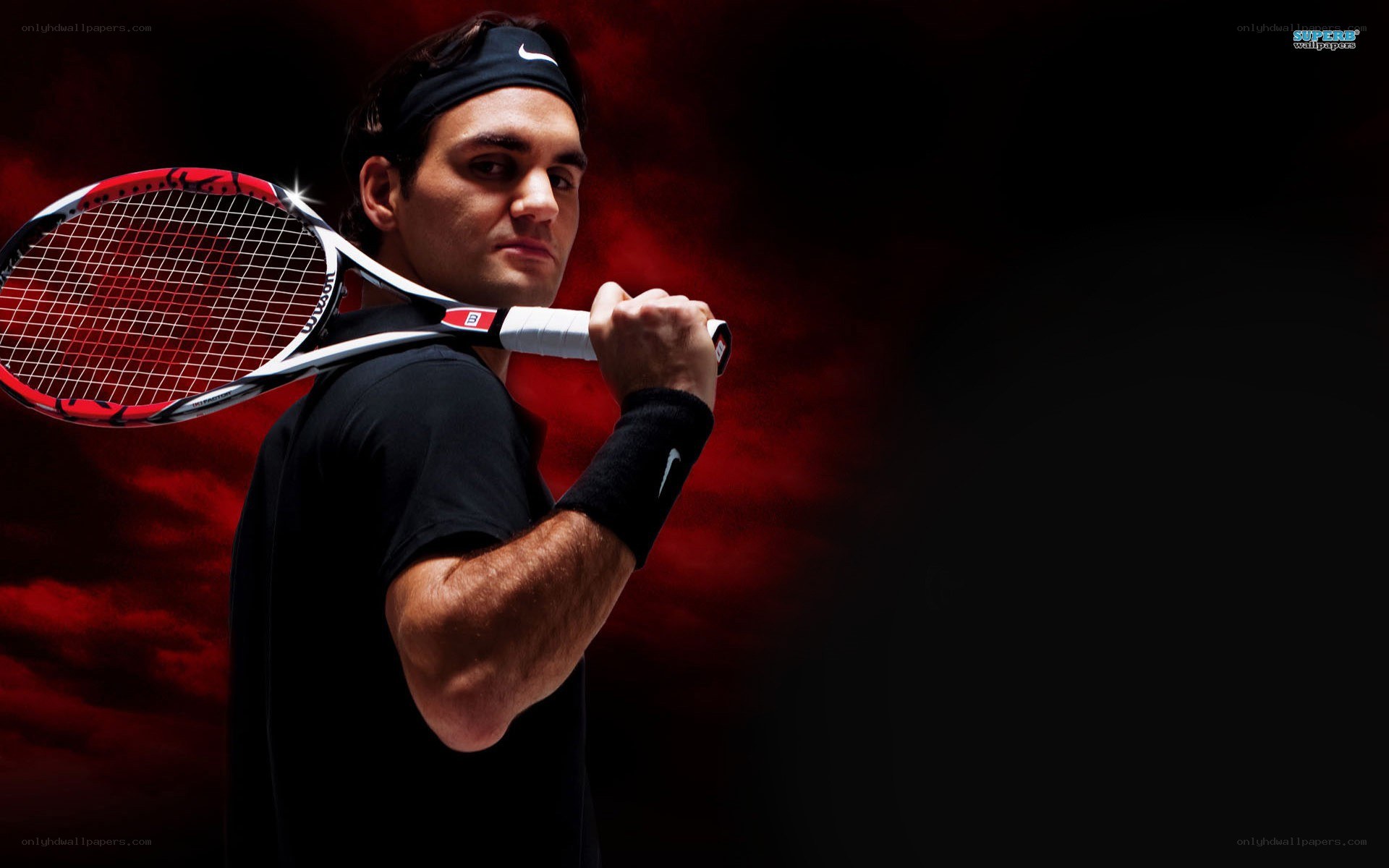 tennis player with racket