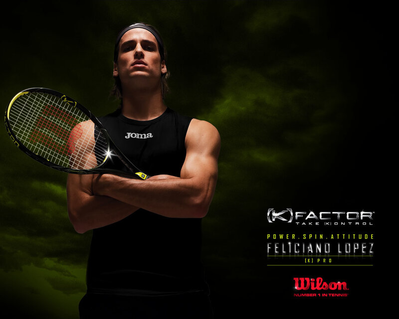 tennis player with racket