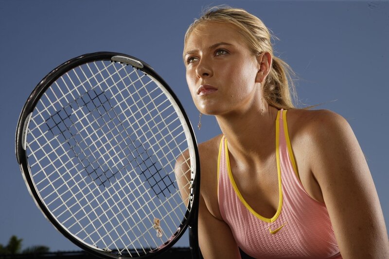 tennis player with racket