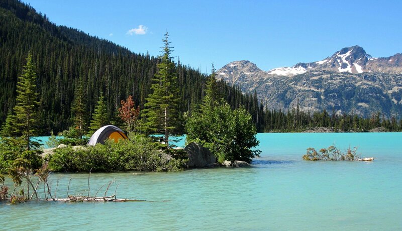 Tent on Lakeshore Island